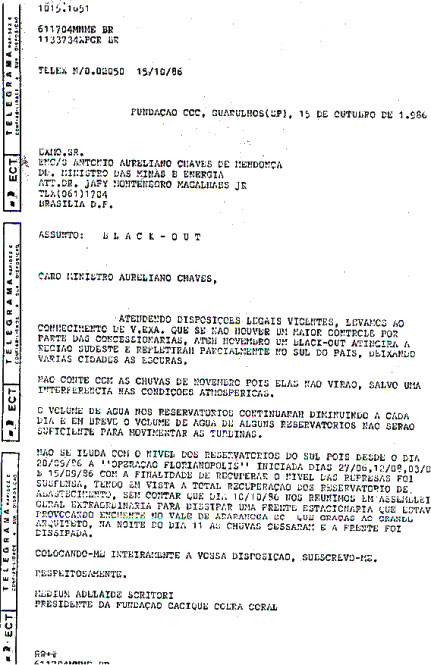 fax-19out1986 Black-out De novo a ameaça
